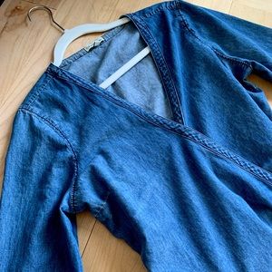 Calvin Klein Denim Wrap Dress